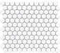 MG WHITE 12X12 MOS. HEXAGON 1X1