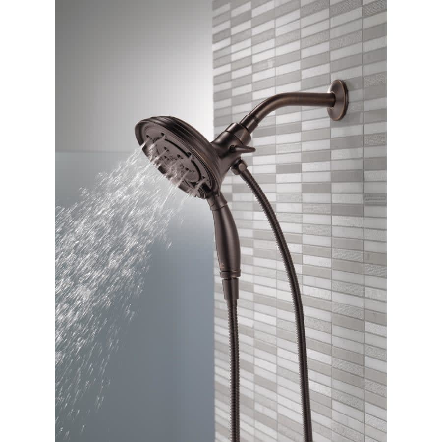 Universal Showering 2.5 GPM Multi Function 2-in1 In2ition Shower Head and Hand Shower with Magnetic Docking and H2Okinetic Technology