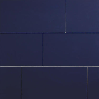 Luminique Navy Rectangle, Fluted 12X24 Glossy