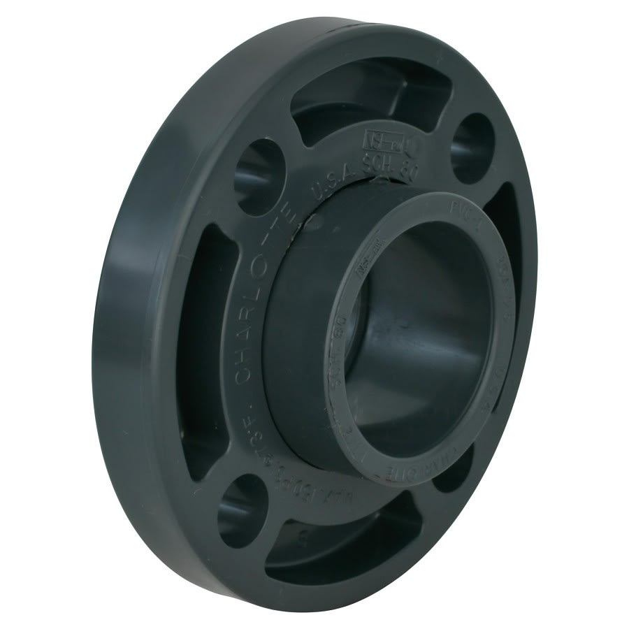 2-Piece Flange, 1-1/4 in, Socket, PVC, SCH 80/XH