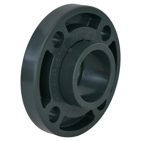 2-Piece Flange, 3 in, Socket, PVC, SCH 80/XH