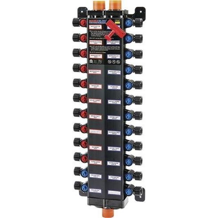 36-Port Manifold, 1/2 in, Press PEX, Poly