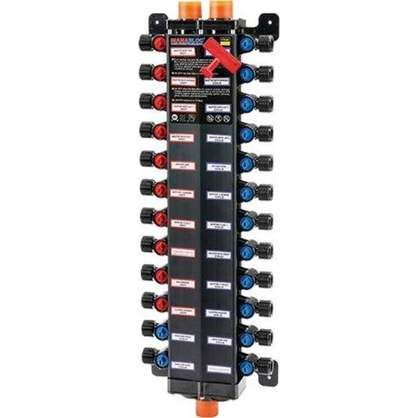 36-Port Manifold, 1/2 in, Press PEX, Poly