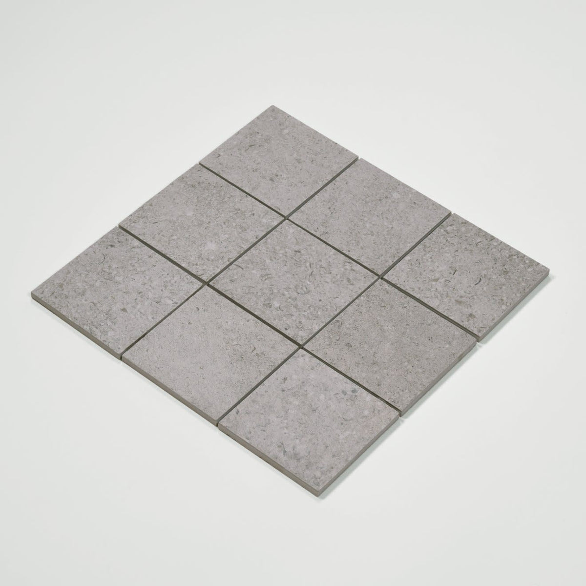 Ikonite 4" x 4" Honed Porcelain Mosaic in Grey