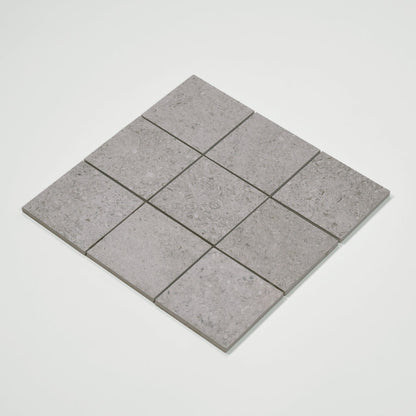 Ikonite 4" x 4" Honed Porcelain Mosaic in Grey
