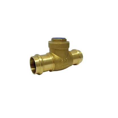 Swing Check Valve, 1-1/2 in, Press, Brass