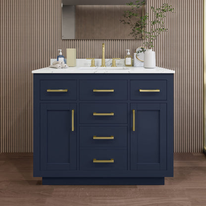 Beckett Single Bathroom Vanity with Toe Kick - 42W x 35H x 22D