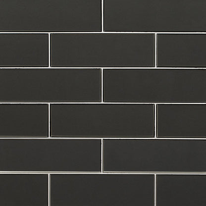 Metallic Gray Bevel Tile 4x12