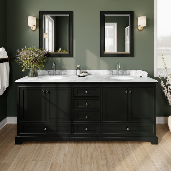 Deborah Double Bathroom Vanity - 80W x 35H x 22D