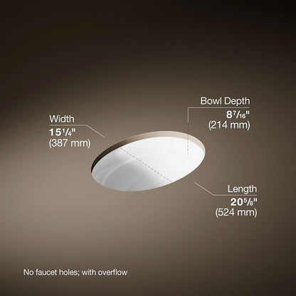 Serif 20-5/8" Undermount Cast Iron Bathroom Sink