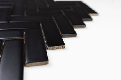 1x3 Black Herringbone