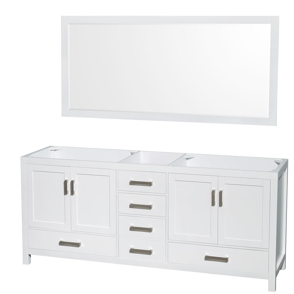 Sheffield Double Bathroom Vanity - 78.5W x 35H x 21.5D