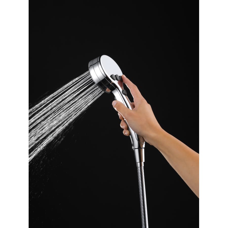 Universal Showering Components 2.5 GPM Multi Function Hand Shower Package - Includes Hose and Wall Supply