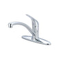 Legacy Kitchen Faucet, Deck Mount, ADA, 1 Lever Handle, 3-Hole, Polished Chrome