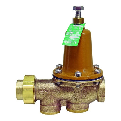 Pressure Reducing Valve, 3/4 in, Union FNPT x FNPT, Bronze