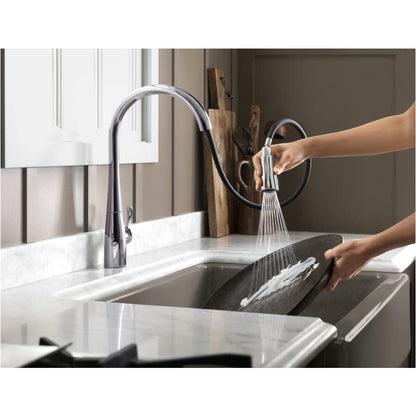 Simplice 1.5 GPM Single Hole Pull Down Kitchen Faucet - Includes Escutcheon