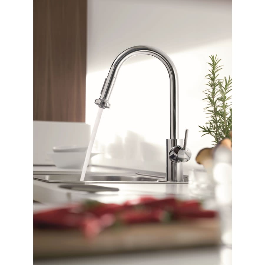 Talis SÂ² 1.75 GPM Pull-Down Kitchen Faucet HighArc Spout with Magnetic Docking & Non-Locking Spray Diverter - Limited Lifetime Warranty