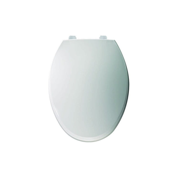 Toilet Seat, Elongated Bowl, Closed Front, With Cover, Plastic, White