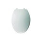 Toilet Seat, Elongated Bowl, Closed Front, With Cover, Plastic, White