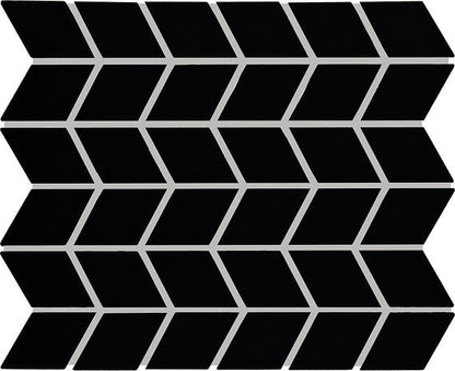 Color Wheel Retro Matte Black Arabesque 3X3 Matte