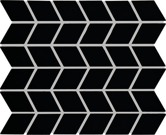 Color Wheel Retro Matte Black Chevron 2X3 Matte