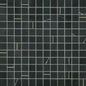 Ferrara Nero 1x1 Mosaic W-Brass Honed