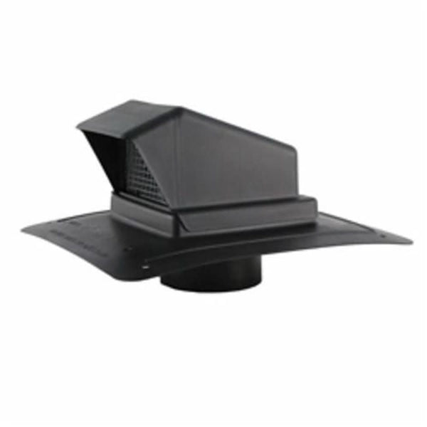 Exhaust Roof Vent With Stem, Round, 5-7/8 in ID x 6 in OD x 14-1/2 in L x 12-3/4 in W, Polyethylene