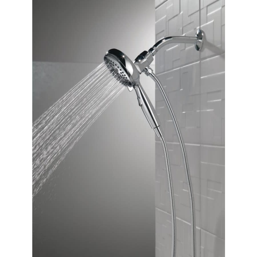 Universal Showering 1.75 GPM Multi Function Hand Shower Package with SureDock Integrated Shower Arm holder - Limited Lifetime Warranty