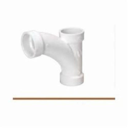 Combination Wye and 45 deg Elbow, 4 in, Hub, DWV, PVC
