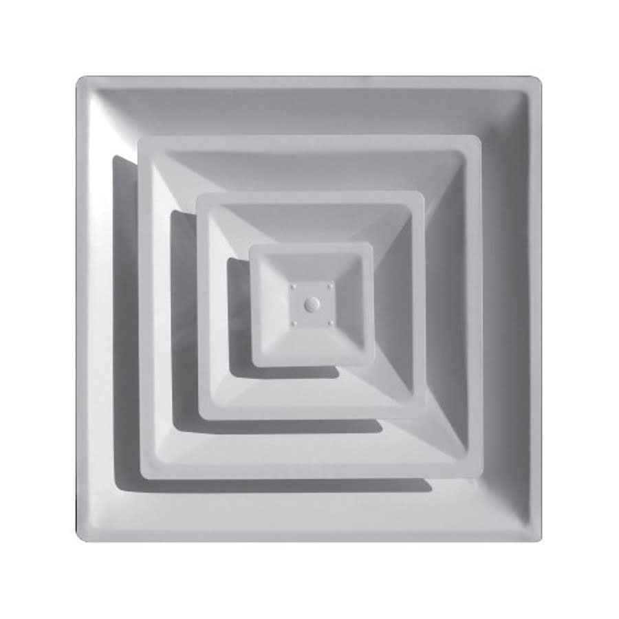 Step Down Cone Diffuser, 4-Way, Steel, White