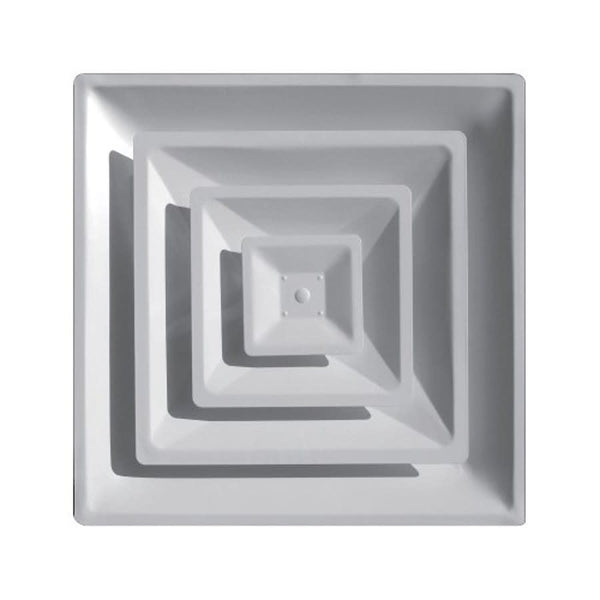 Step Down Cone Diffuser, 4-Way, Steel, White