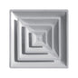 Step Down Cone Diffuser, 4-Way, Steel, White