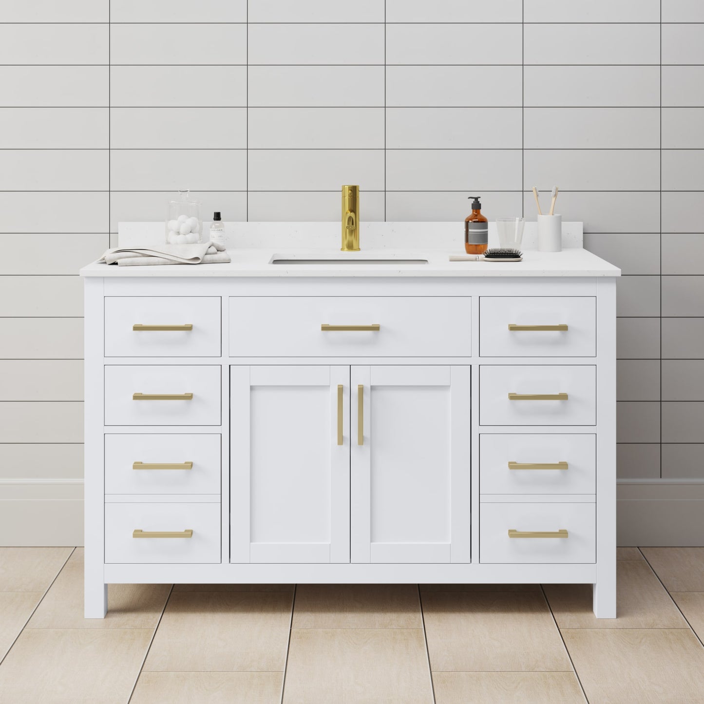 Beckett Single Bathroom Vanity - 54W x 35H x 22D
