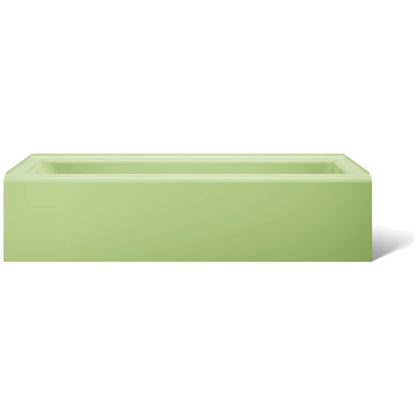 Bellwether Bath Tub 60" L x 30 1/4" W Cast Iron Soaking for Three Wall Alcove Installations with Integral Apron and Right Drain