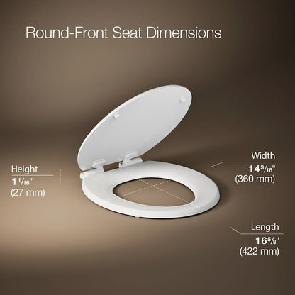 RidgewoodÂ® Round Closed-front Toilet Seat with Quiet-Closeâ¢