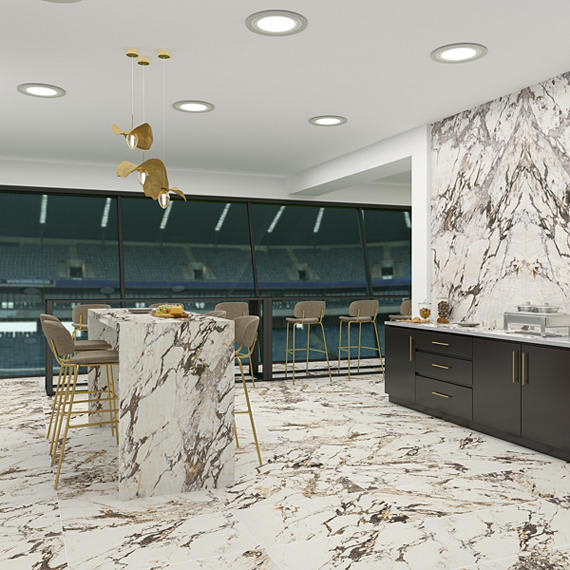 Panoramic Duet Calacatta Aries Square 48X48 Matte