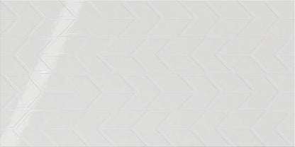 Showscape Stylish White Rectangle, Reverse Dot 12X24 Textured