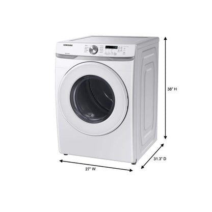 Electric Dryer With 7.5 Cu. Ft. Capacity and 10 Dryer Programs