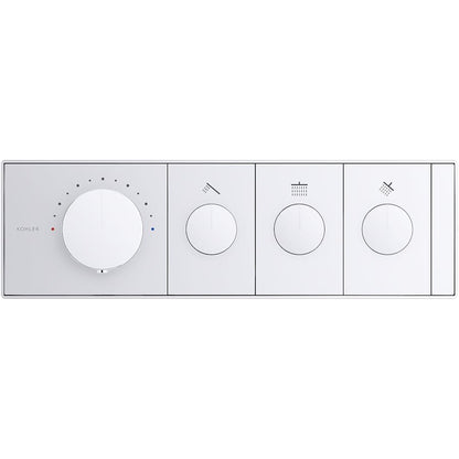 Anthem Three Function Thermostatic Valve Trim Only with Single Knob Handle, Integrated Diverter, and Volume Control - Less Rough In