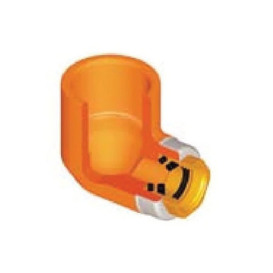 FlameGuard® TorqueSafe™ 90 deg Elbow, 1 x 1/2 in, Socket x Brass FNPT, CPVC