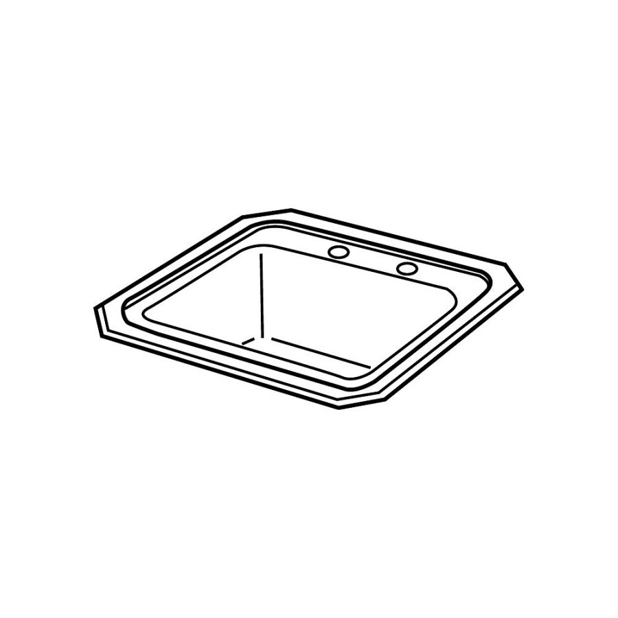 Celebrity Single Bowl Bar Sink, Top Mount, ADA, 15 x 15 in, 6 in Bowl Depth, 2-Hole, 20 ga Brushed Satin Steel, Stainless