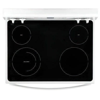 30 in. 5.3 cu. ft. 4-Burner Electric Range in White with Storage Drawer