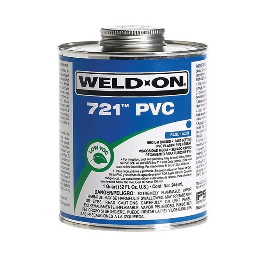 721™ Medium Body Cement, 1 pt, Blue, For PVC