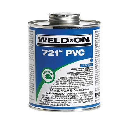 721™ Medium Body Cement, 1/2 pt, Blue, For PVC