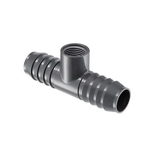 Tee, 2 x 1-1/2 in, Insert x FNPT, PVC