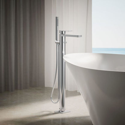 Parallel Floor Mounted Tub Filler - Includes Hand Shower