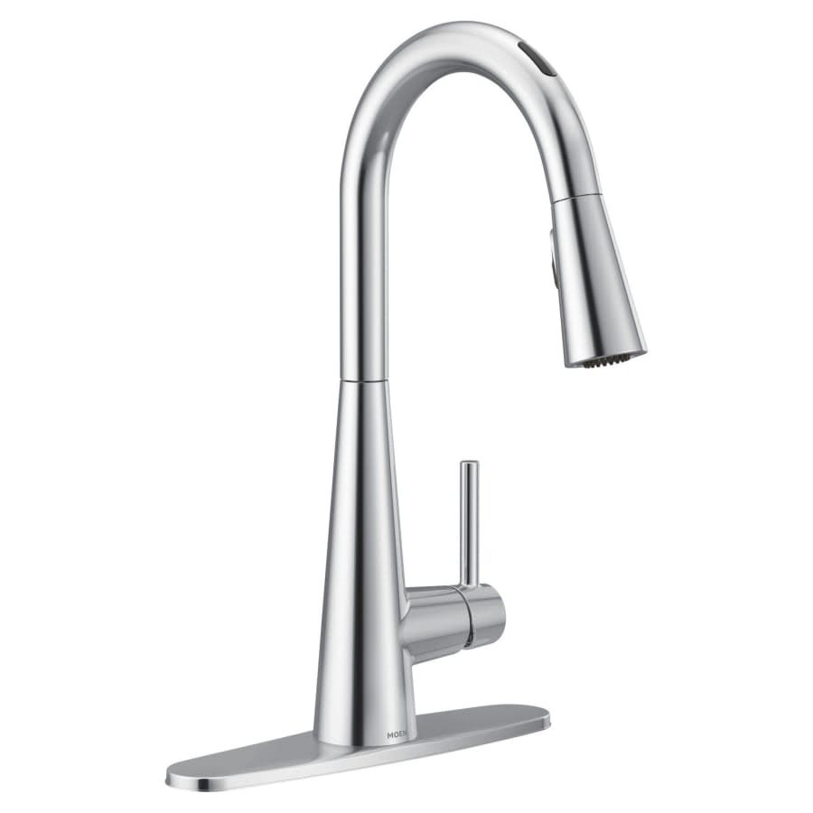 Sleek 1.5 GPM Single Hole Pull Down Kitchen Faucet with Voice Activation