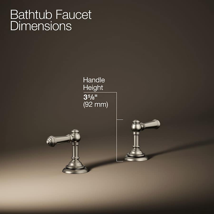 Artifacts Deck-Mount Bath Faucet Handle Trim with Lever Design