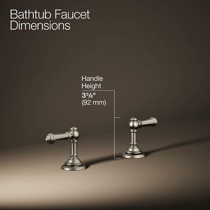 Artifacts Deck-Mount Bath Faucet Handle Trim with Lever Design