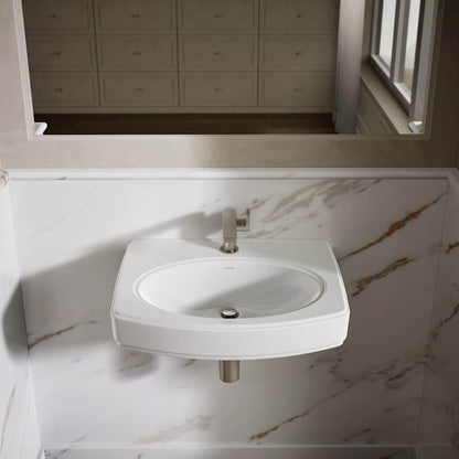 Pinoir 18" Wall Mounted Bathroom Sink with 1 Hole Drilled and Overflow